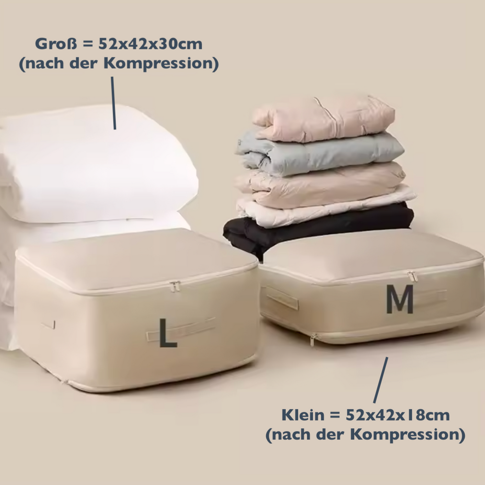 Kompressions-Aufbewahrungstasche - Maximiert den Platz und minimiert das Chaos