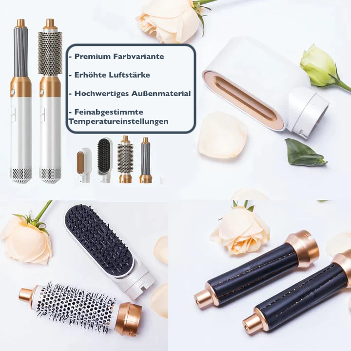 Victoria 5-in-1 Haar Trockner™ | Heißer Kamm Set Professionelle Curling Eisen Haarglätter Styling Werkzeug