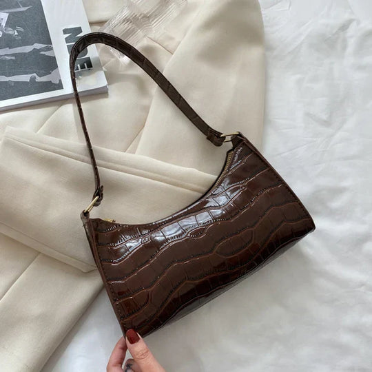 Verena Luxe Schultertasche™ - Kompakte Eleganz mit Alligatoren-Muster
