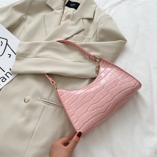 Verena Luxe Schultertasche™ - Kompakte Eleganz mit Alligatoren-Muster