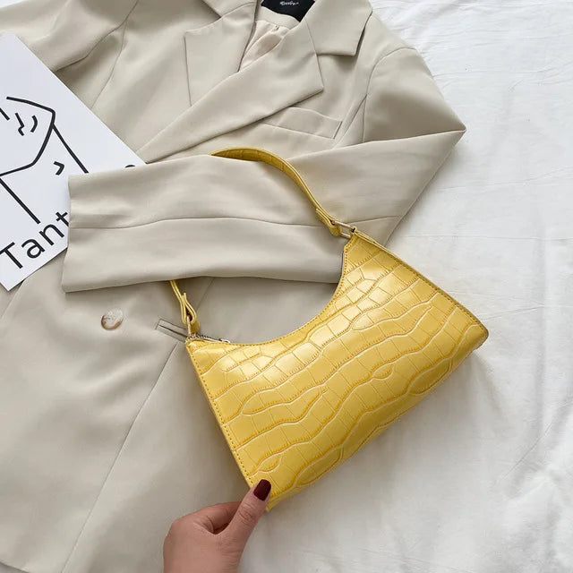 Verena Luxe Schultertasche™ - Kompakte Eleganz mit Alligatoren-Muster