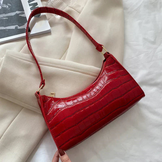 Verena Luxe Schultertasche™ - Kompakte Eleganz mit Alligatoren-Muster