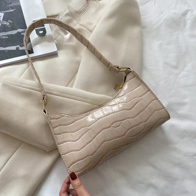 Verena Luxe Schultertasche™ - Kompakte Eleganz mit Alligatoren-Muster