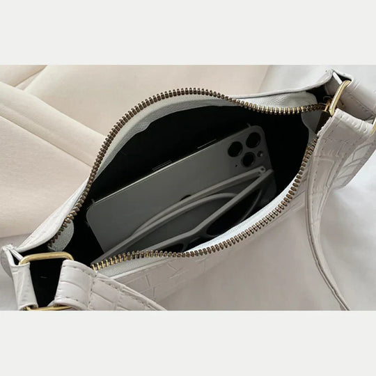 Verena Luxe Schultertasche™ - Kompakte Eleganz mit Alligatoren-Muster