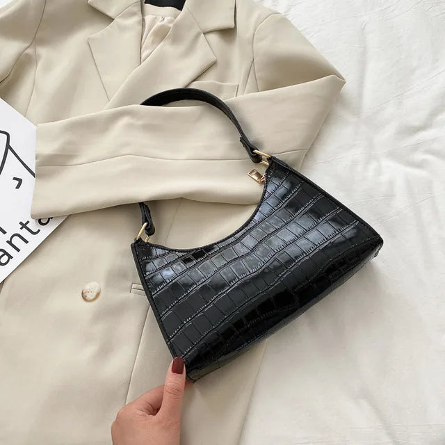 Verena Luxe Schultertasche™ - Kompakte Eleganz mit Alligatoren-Muster