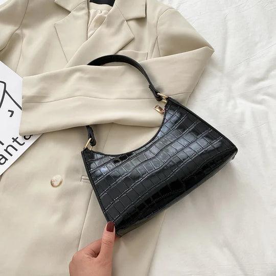 Verena Luxe Schultertasche™ - Kompakte Eleganz mit Alligatoren-Muster
