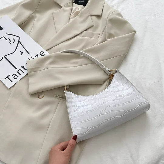 Verena Luxe Schultertasche™ - Kompakte Eleganz mit Alligatoren-Muster