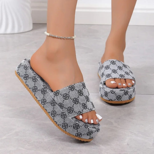 Amy Denim Plateau-Sandalen™ – Stilvoll und Bequem