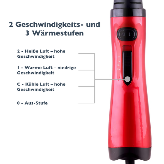 LuftGlow™ 2-in-1 Warmluftbürste (-30%) – Für trockenes, lockiges und glattes Haar