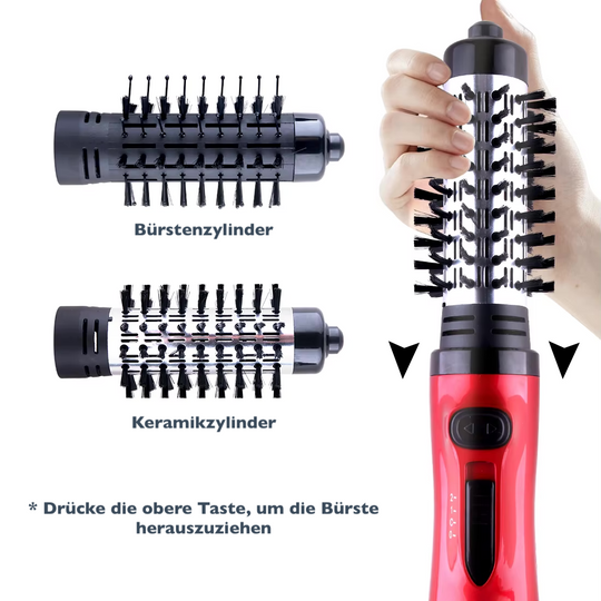 LuftGlow™ 2-in-1 Warmluftbürste (-30%) – Für trockenes, lockiges und glattes Haar