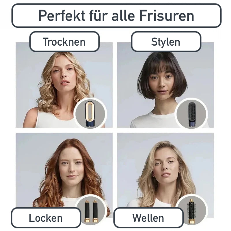 Victoria 5-in-1 Haar Trockner™ | Heißer Kamm Set Professionelle Curling Eisen Haarglätter Styling Werkzeug