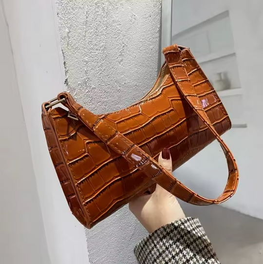 Verena Luxe Schultertasche™ - Kompakte Eleganz mit Alligatoren-Muster
