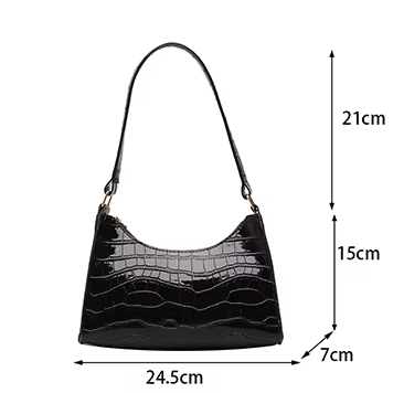 Verena Luxe Schultertasche™ - Kompakte Eleganz mit Alligatoren-Muster